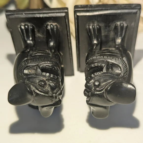⭐Pair Of Black Stone Foo Dogs - Picture 7 of 9